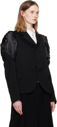 Comme des Garçons Comme des Garçons Black Ruched Shoulder Blazer