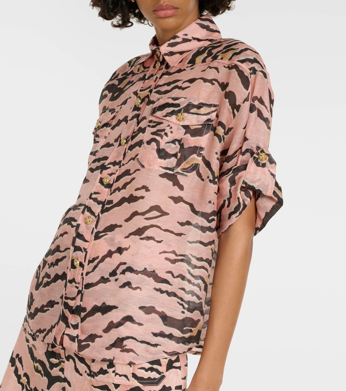 Zimmermann Matchmaker Safari linen and silk shirt Zimmermann