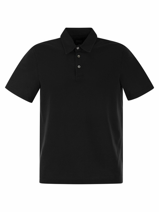 Photo: Fedeli Short-sleeved Cotton Polo Shirt