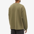 And Wander Men's Airly Warm Crew Sweat in Khaki