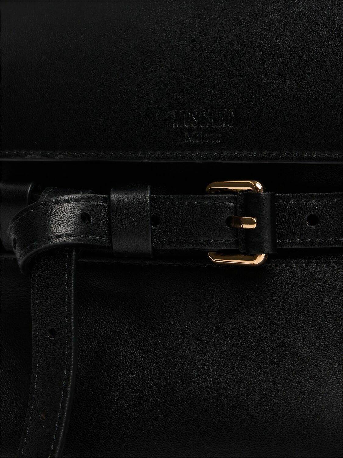 MOSCHINO Tie Me Belted Nappa Shoulder Bag Moschino
