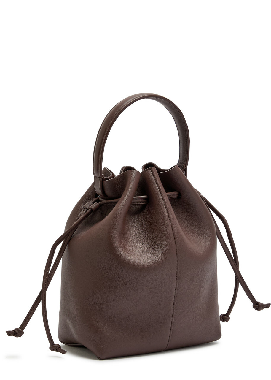 Mansur Gavriel Flores Grained Leather Bucket bag - Chocolate - One Size