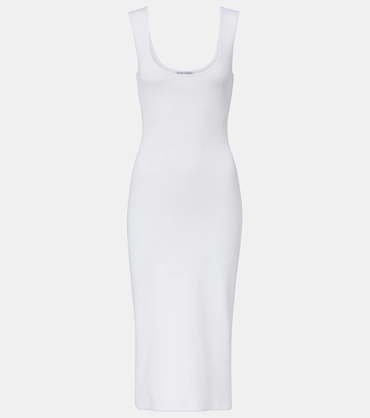Bottega Veneta Chain-detail ribbed-knit midi dress