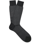 TOM FORD - Herringbone Cotton Socks - Men - Charcoal