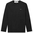 Comme des Garçons Play Men's Long Sleeve T-Shirt in Black/Black