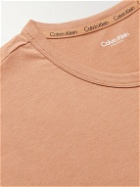 Calvin Klein Underwear - Logo-Embroidered Cotton-Blend Jersey T-Shirt - Orange