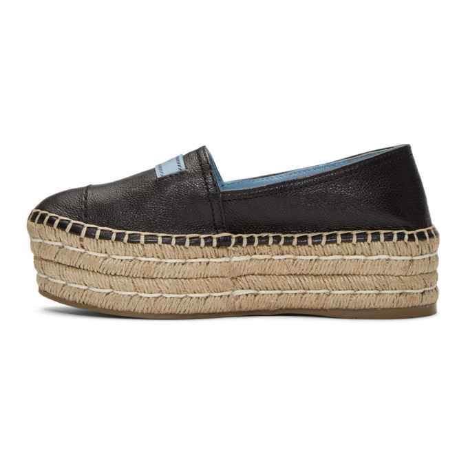 Prada peep clearance toe platform espadrille