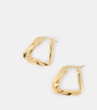 Bottega Veneta Twist Triangle 18kt gold-plated silver hoop earrings