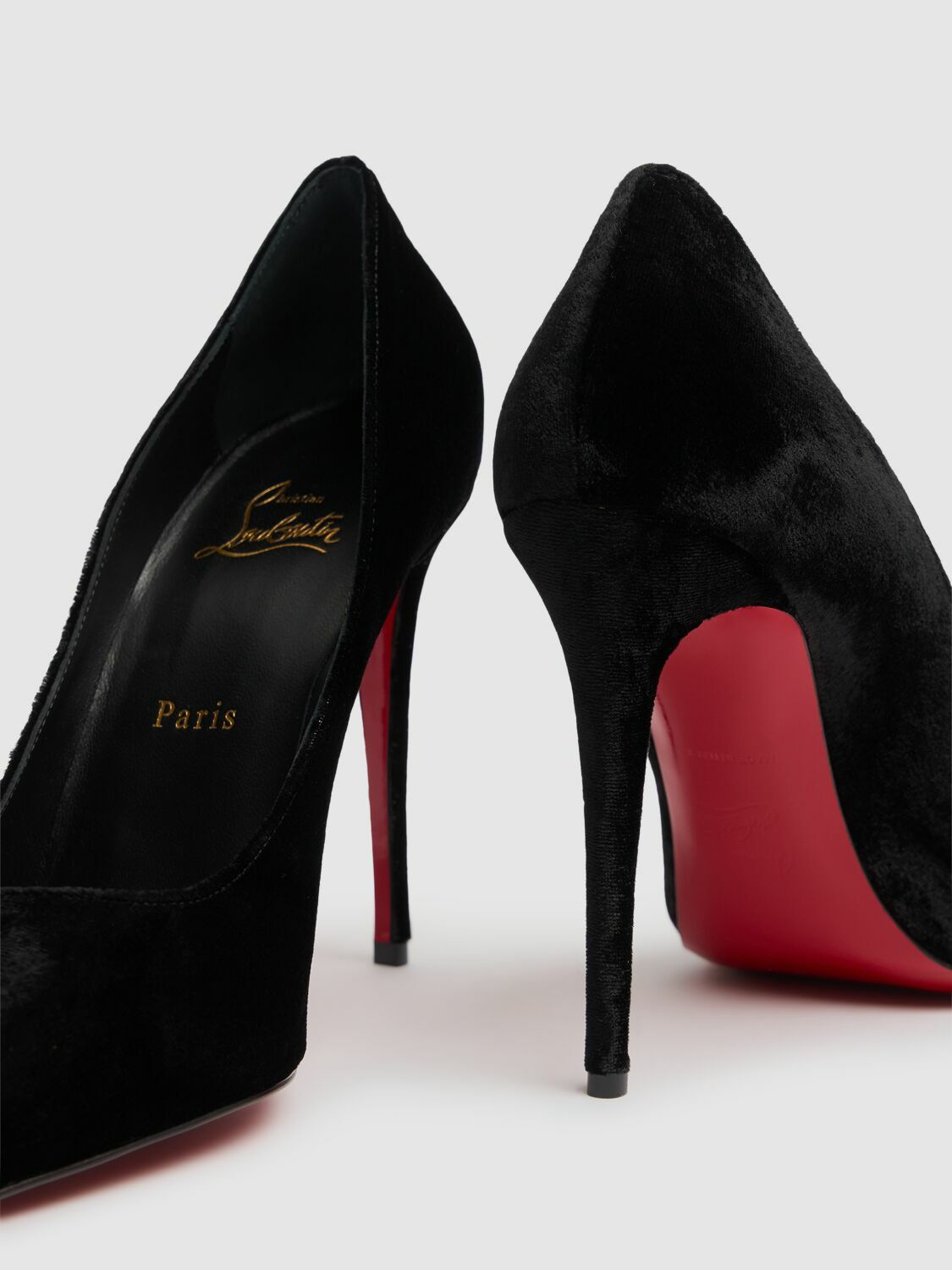 CHRISTIAN LOUBOUTIN 100mm Kate Max Glittered Velvet Pumps