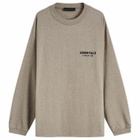 Fear of God ESSENTIALS Men's Core Logo Jersey Long Sleeve T-Shirt in Heather Grey