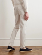 Brunello Cucinelli - Straight-Leg Cotton-Twill Trousers - Neutrals
