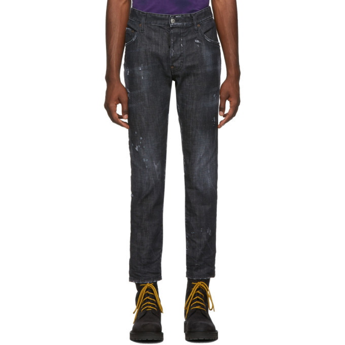 Photo: Dsquared2 Black Distressed Skater Jeans