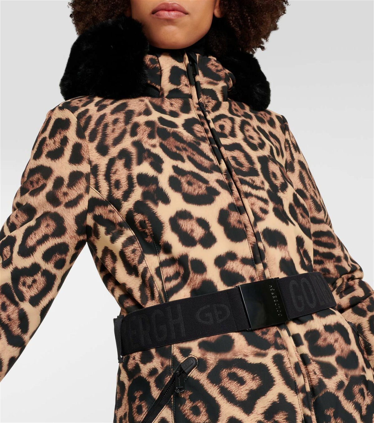 Goldbergh Fierce leopard-print faux fur down jacket Goldbergh