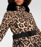 Goldbergh Fierce leopard-print faux fur down jacket