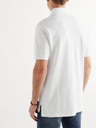 ETRO - Logo-Embroidered Cotton-Piqué Polo Shirt - White