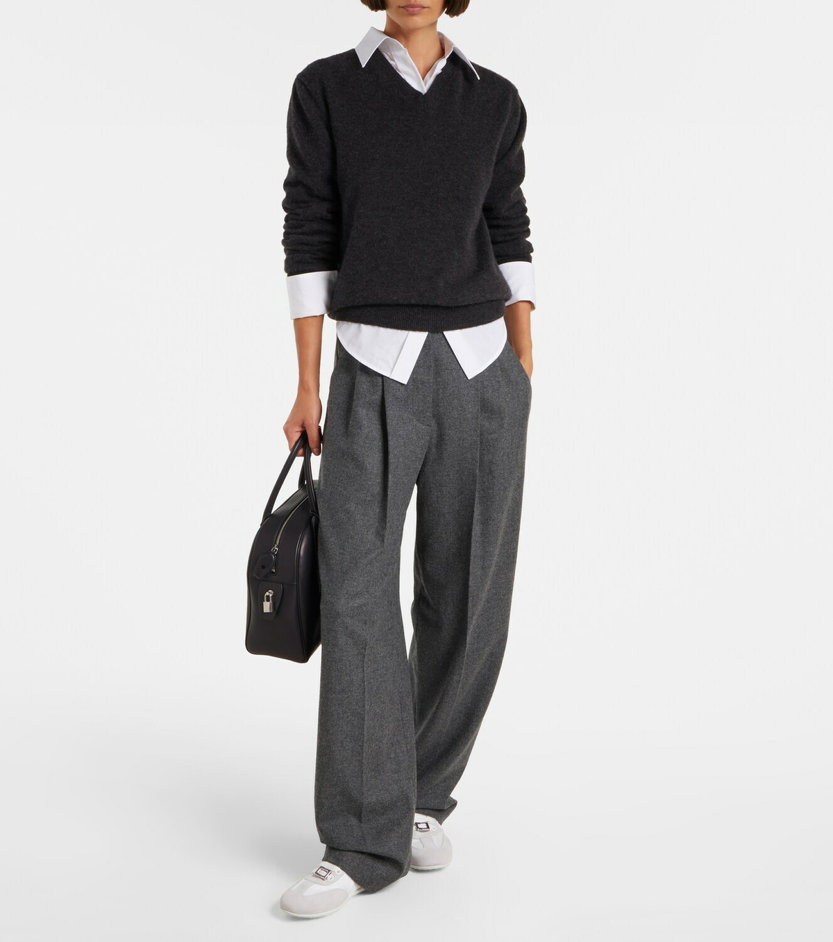 Roger Vivier Viv Low suede-trimmed sneakers