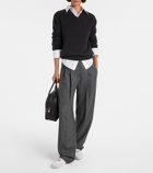 Roger Vivier Viv Low suede-trimmed sneakers