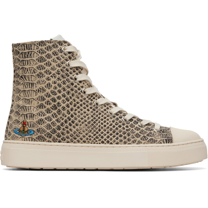 Photo: Vivienne Westwood Beige High Top Plimsoll Sneakers