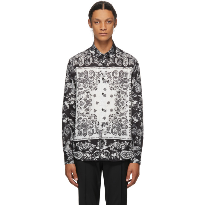 Photo: Versace Jeans Couture Black and White Paisley Shirt