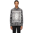 Versace Jeans Couture Black and White Paisley Shirt