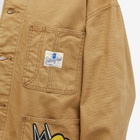 A Bathing Ape Men's Washed Duck Coverall Jacket in Beige