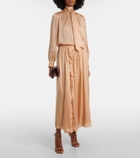 Ulla Johnson Zena ruffled silk chiffon midi skirt