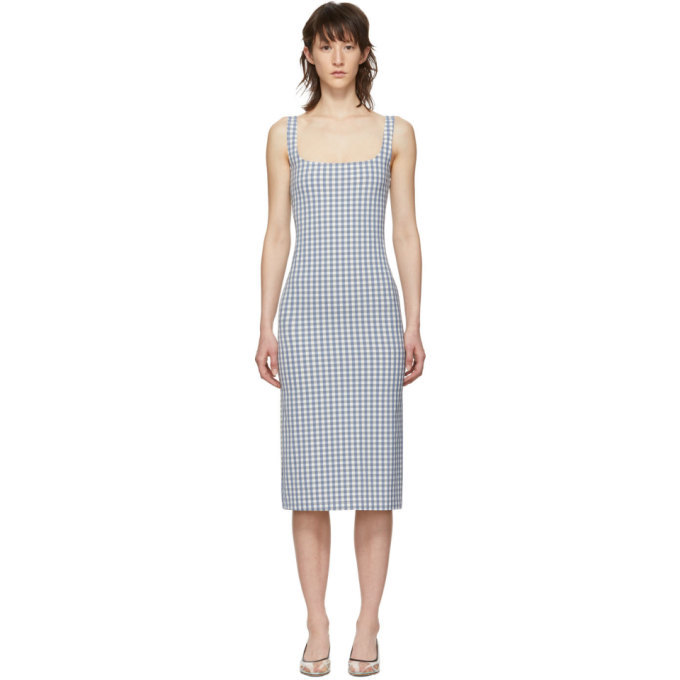 Maryam Nassir Zadeh Blue Check Salma Dress Maryam Nassir Zadeh