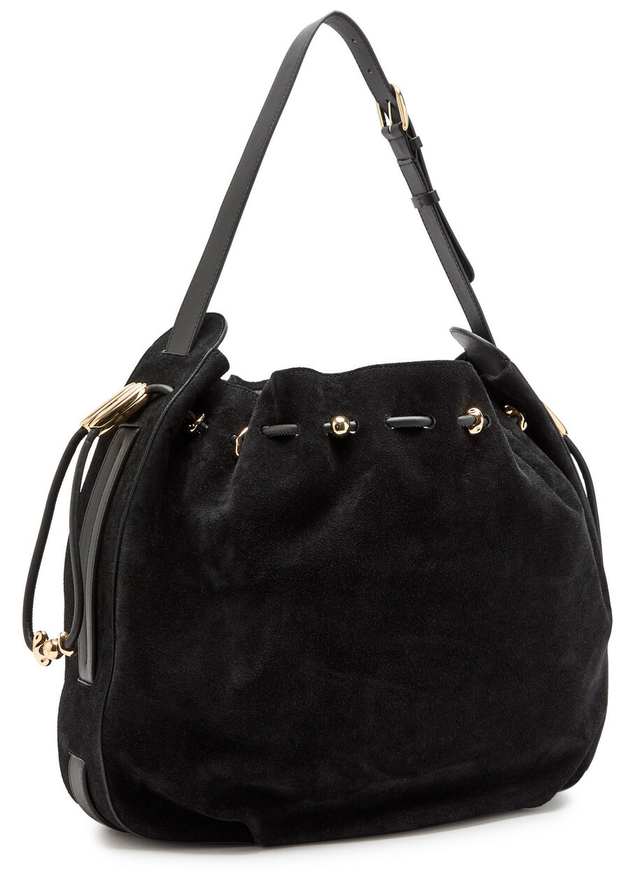Zimmermann Halcyon Large Suede Shoulder bag - Black - One Size