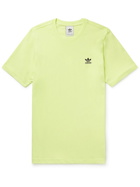 adidas Originals - Adicolor Essentials Logo-Embroidered Cotton-Jersey T-Shirt - Yellow
