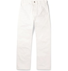 L.E.J - Selvedge Cotton-Twill Trousers - White