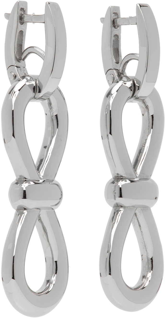 MACH & MACH Silver Bow Earrings