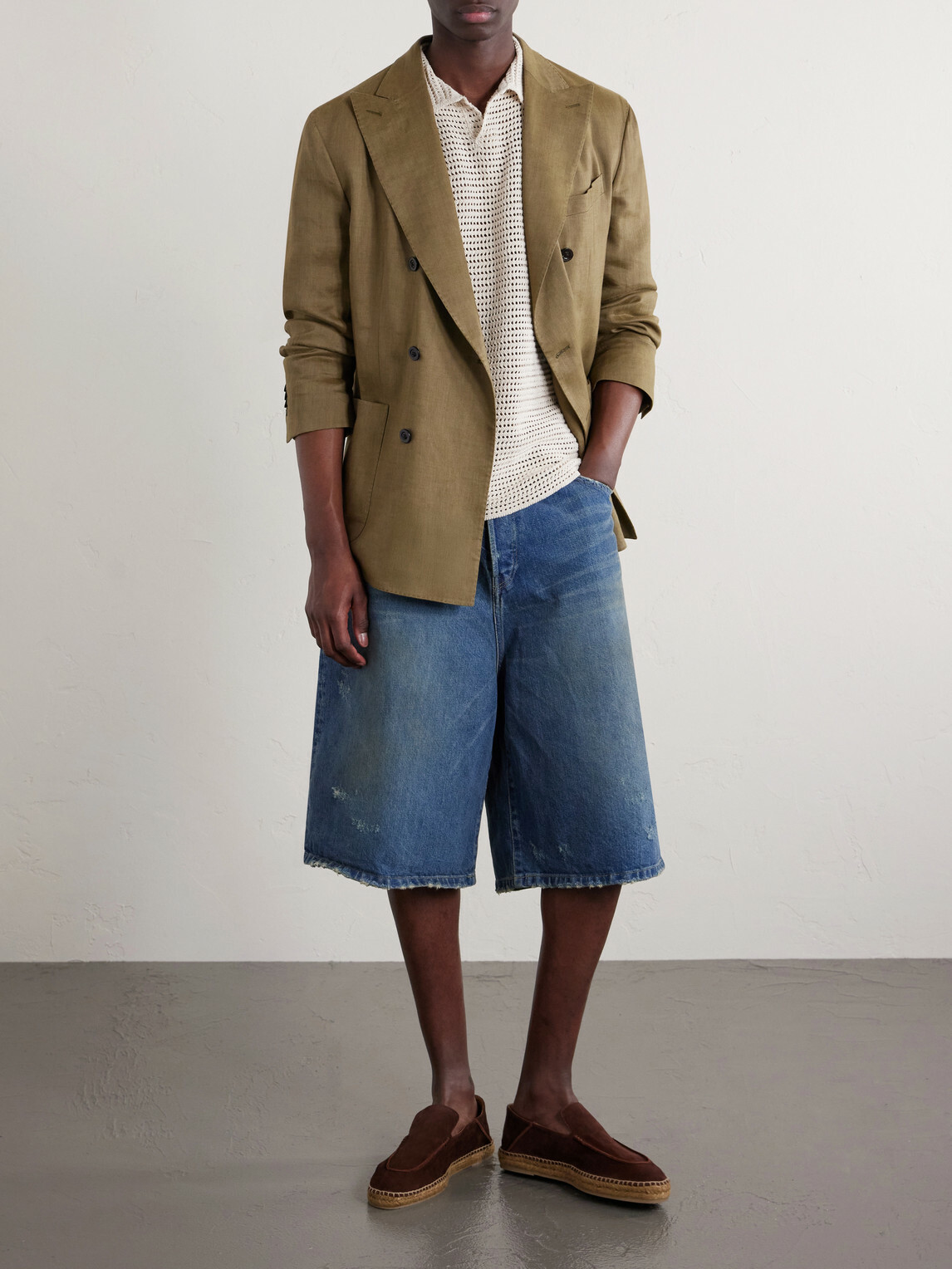 ssstein - Straight-Leg Denim Shorts - Blue