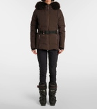 Yves Salomon Veste 64cm shearling-trimmed ski jacket