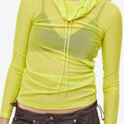 The Open Product Women's Turtleneck Mesh Top in Green