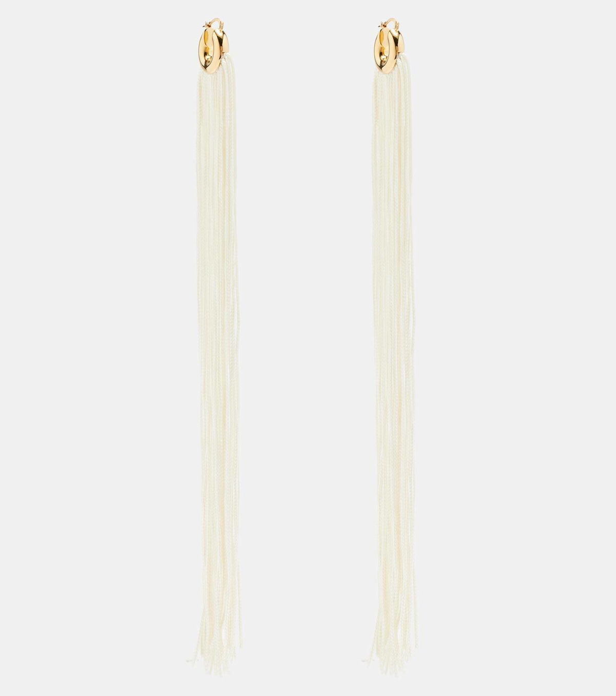 Jil Sander Fringed hoop earrings