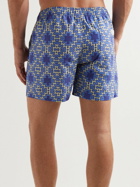 OAS - Straight-Leg Short-Length Printed Swim Shorts - Blue