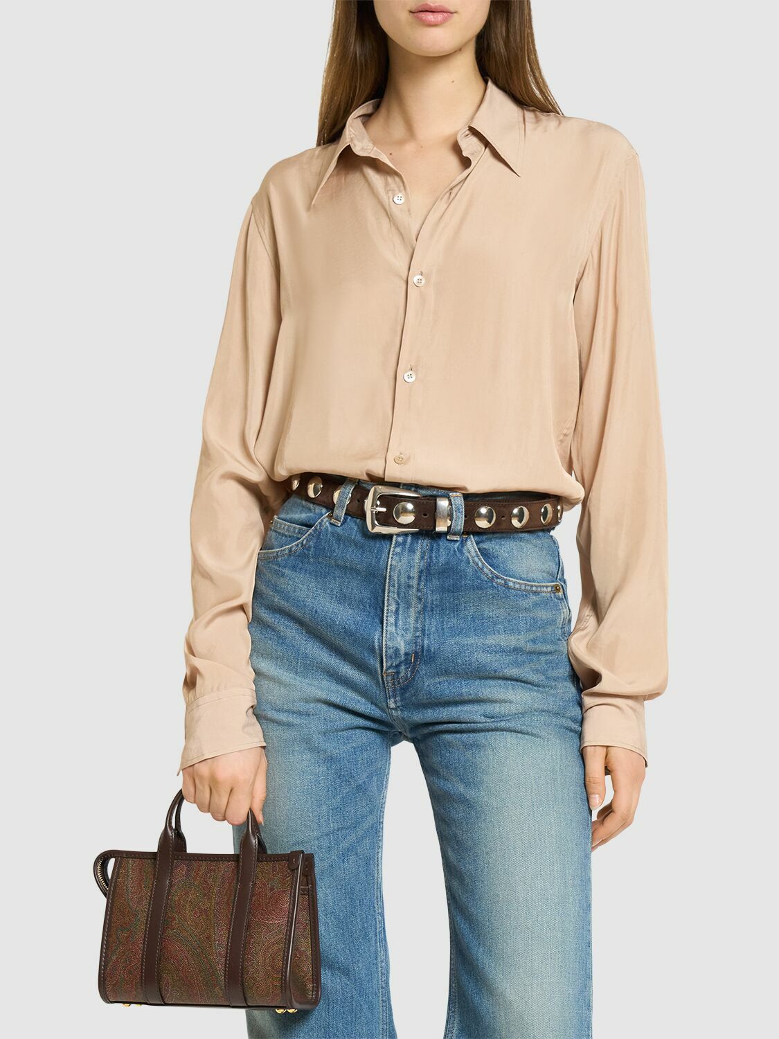 ショルダーバッグ・ポシェット Etro Top Handle Bauletto Shoulder Bag ETRO Xs Bauletto Arnica Top Handle Bag Etro