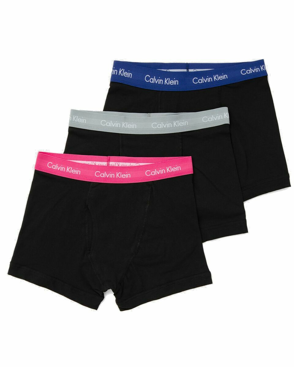 Photo: Calvin Klein Underwear Ctn Stretch Wicking Trunk Trunk 3 Pack Black - Mens - Boxers & Briefs