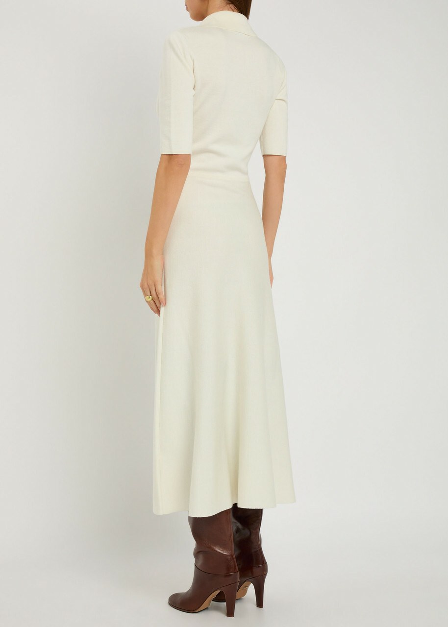 Gabriela Hearst Bradley Wool-blend Midi Dress Ivory