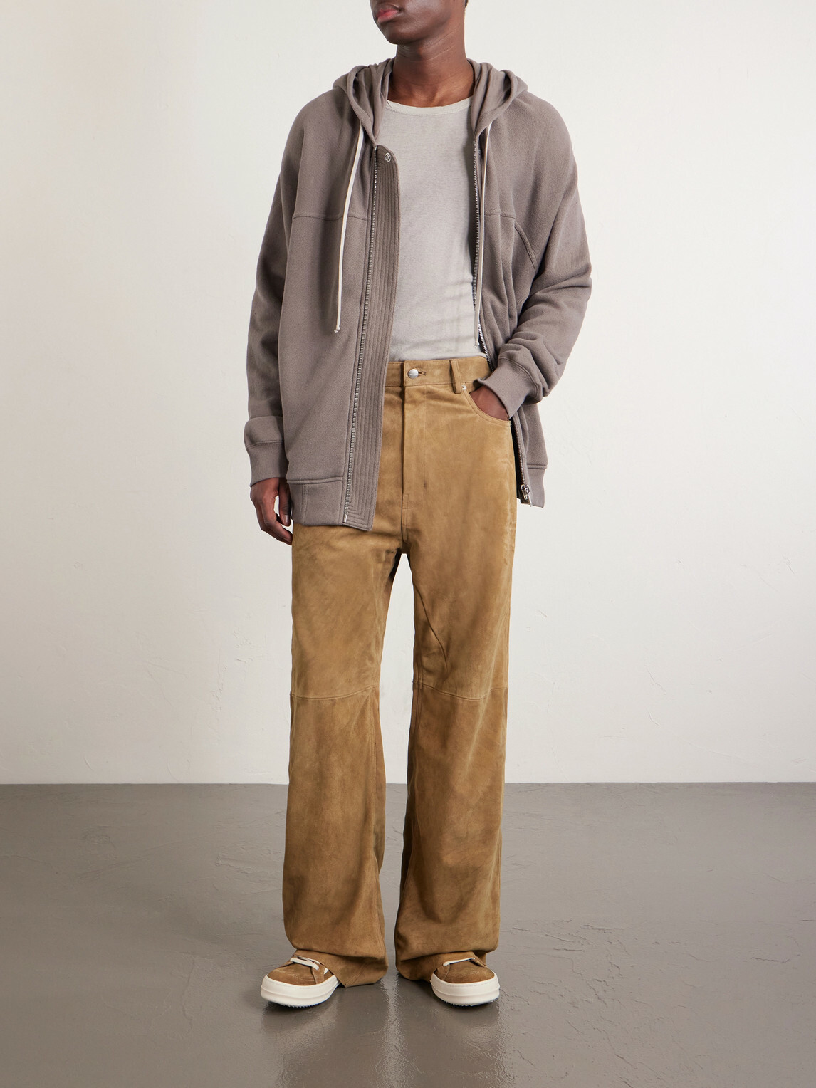 Rick Owens - Organic Cotton-Terry Zip-Up Hoodie - Gray