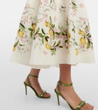 Giambattista Valli Printed cotton poplin midi skirt