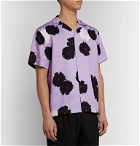 Saturdays NYC - Canty Camp-Collar Printed Lyocell Shirt - Purple