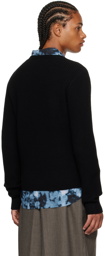 Dries Van Noten Black V-Neck Sweater