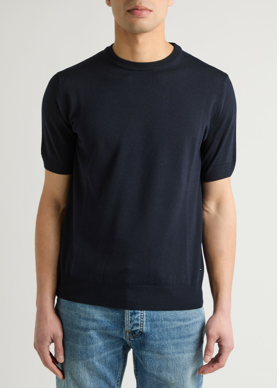 Aurélien Wool T-shirt Navy