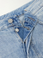 Acne Studios - Wide-Leg Distressed Denim Shorts - Blue