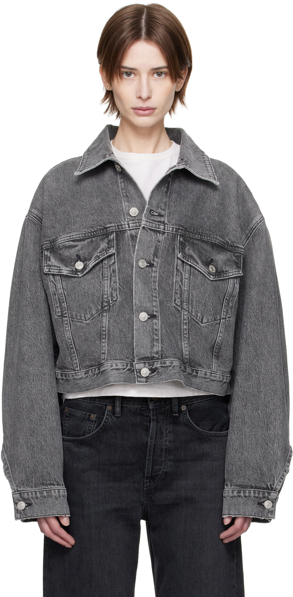 AGOLDE Gray Palmer Denim Jacket