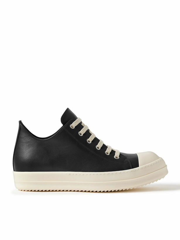 Photo: Rick Owens - Ramones Leather Sneakers - Black
