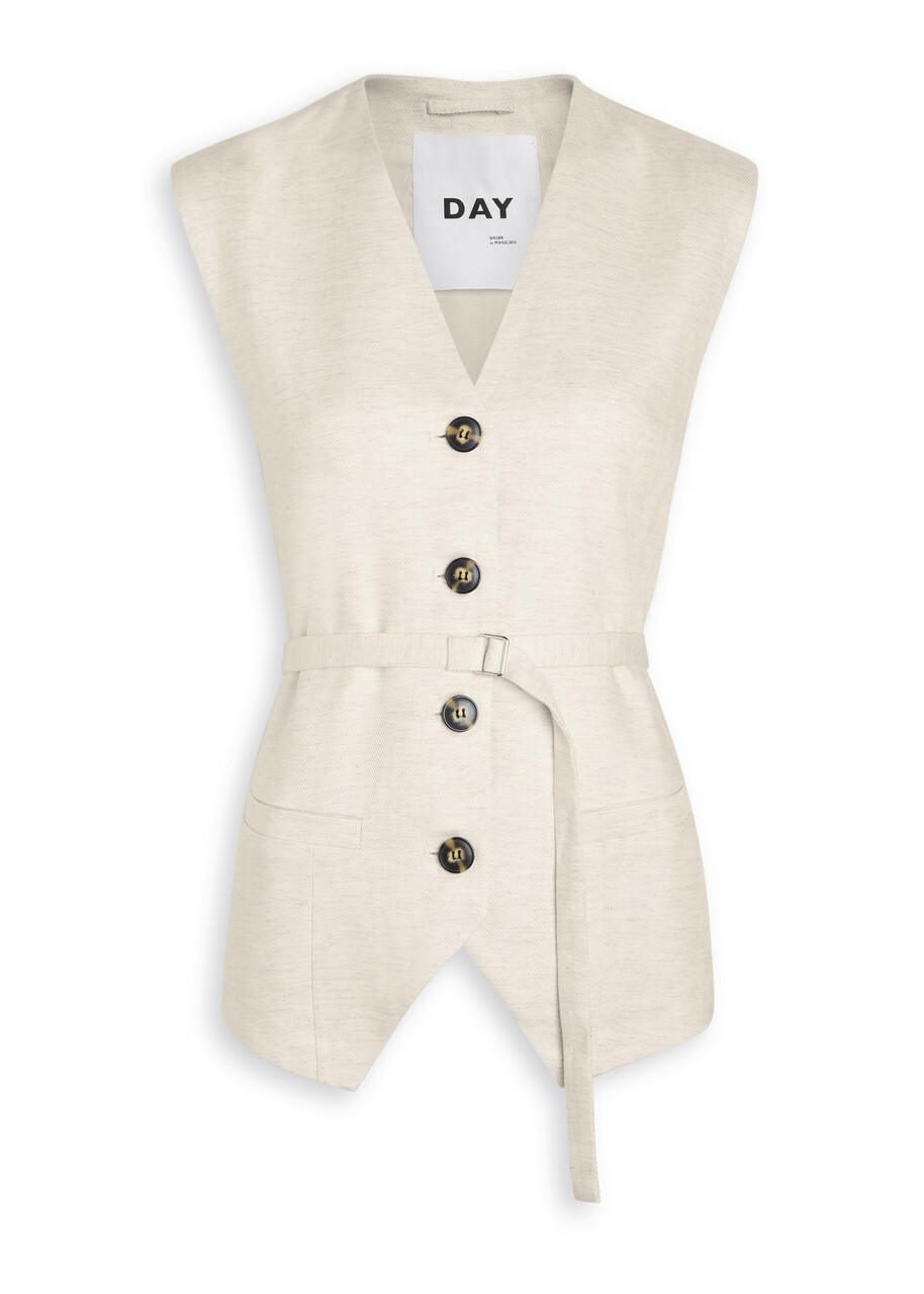 Day Birger ET Mikkelsen Palmer Woven Waistcoat top Off White