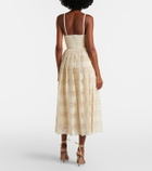 Elie Saab Silk and cotton-blend guipure lace midi dress