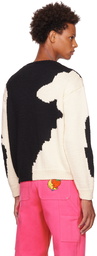 Sky High Farm Workwear Black & White Cow Cardigan